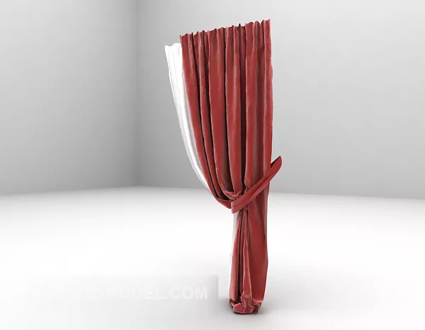 Two Pieces Curtain 3d model