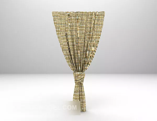 Curtain Old Pattern Texture 3d model