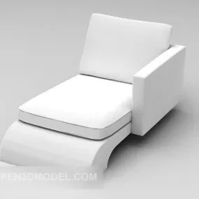 White Lounge Chair Furniture 3d model