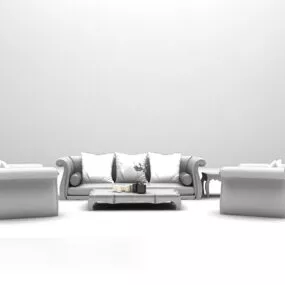 European Combination Sofa Furniture 3d model