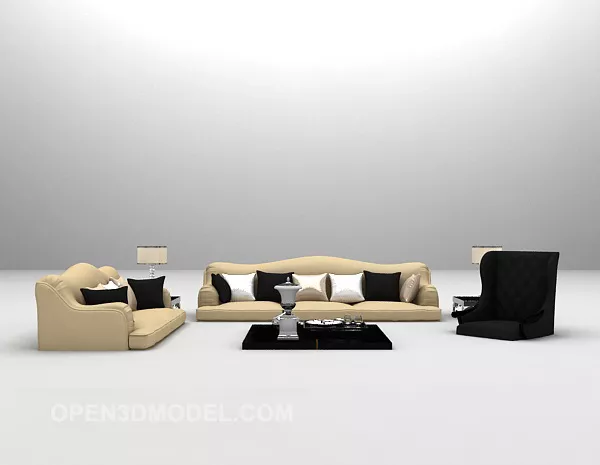 Combination Sofa Furniture 3d model Combination Sofa Furniture 3d model