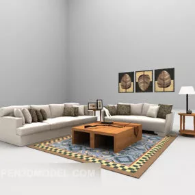Modern Style Combination Sofa Furniture 3d model