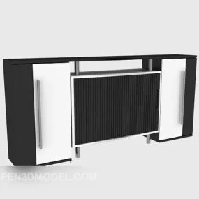 Tv Cabinet Furniture Black White 3d model