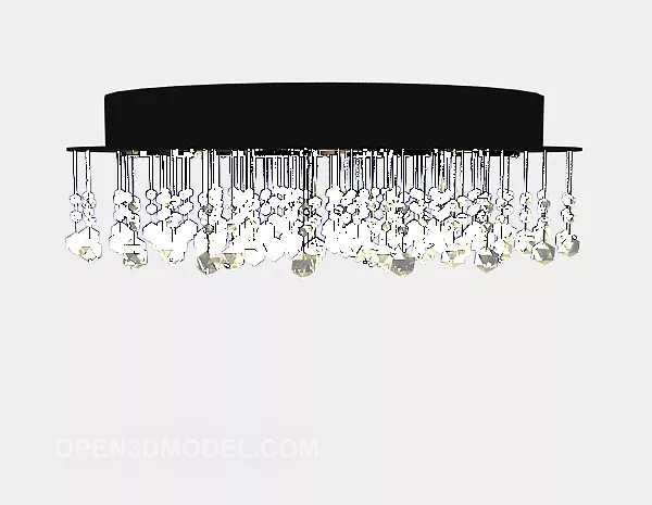 Drop Crystal Chandelier 3d model Drop Crystal Chandelier 3d model