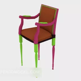 High Chair Furniture Wooden 3d model