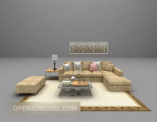 European Modern Combination Sofa 3d model European Modern Combination Sofa 3d model