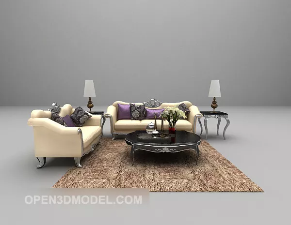 European Sofa Combination Furniture 3d model European Sofa Combination Furniture 3d model