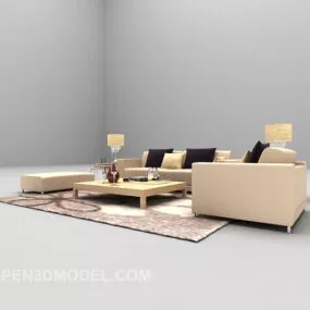 Light Combination Sofa Furniture 3d model