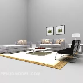 Modern Sofa Combination For Home 3d model
