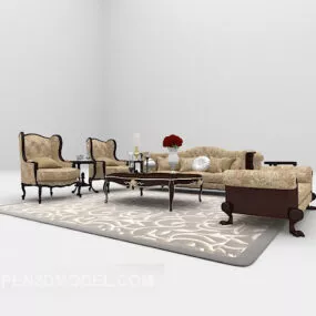 European Vintage Combination Sofa 3d model