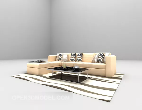 Modern Square Ceiling Lighting 3d model