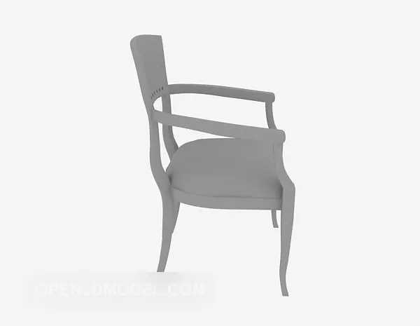 Grey Wood Chair Furniture 3d model Grey Wood Chair Furniture 3d model