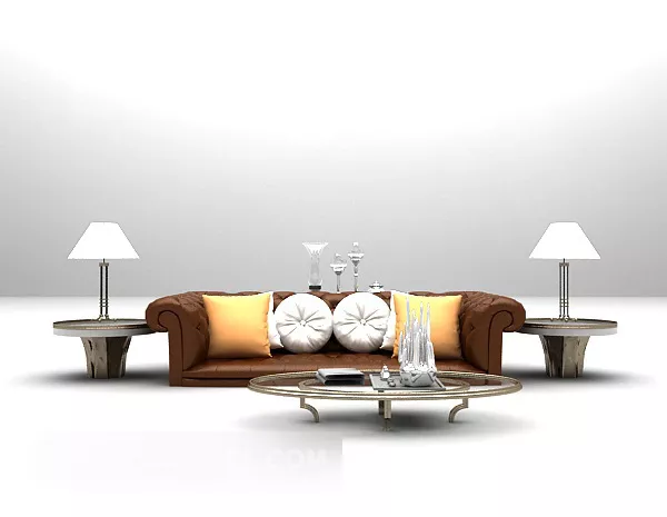 Multiplayer Leather Sofa Furniture 3d model Multiplayer Leather Sofa Furniture 3d model