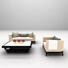Modern Combination Sofa Table 3d model