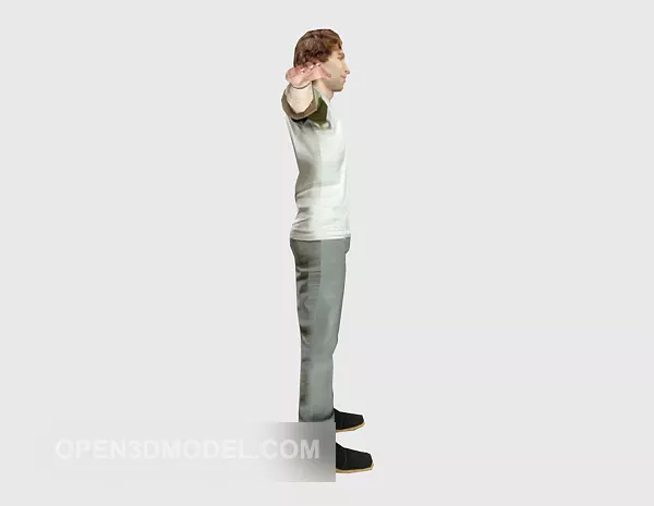 Character Man Standing 3d model Character Man Standing 3d model