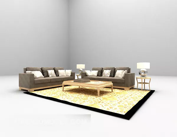 Modern Set Sofa Large Full 3d model Modern Set Sofa Large Full 3d model