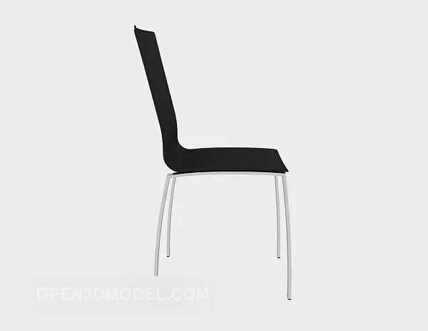 Chair Simple Furniture Black Color 3d model Chair Simple Furniture Black Color 3d model