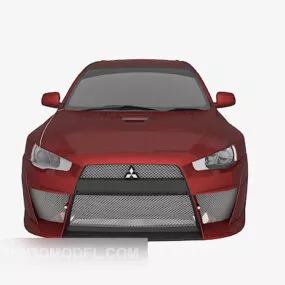 Red Mitsubishi Car 3d model