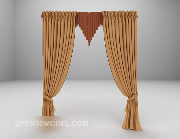 European Style Curtain 3d model European Style Curtain 3d model