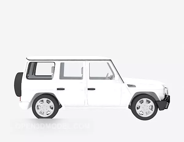 White Suv Car 3d model White Suv Car 3d model