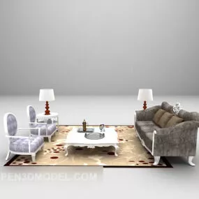 European Family Classic Sofa 3d model