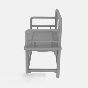 Chinese Wooden Chair Vintage Style 3d model
