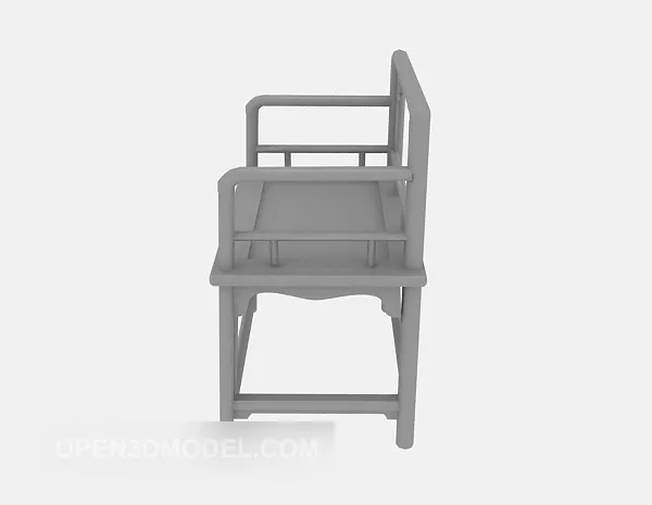 Chinese Wooden Chair Vintage Style 3d model Chinese Wooden Chair Vintage Style 3d model