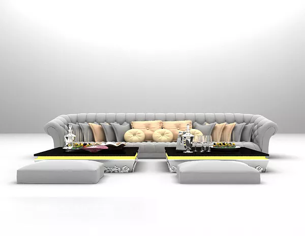 European Multi-seaters Sofa Grey Color 3d model European Multi-seaters Sofa Grey Color 3d model