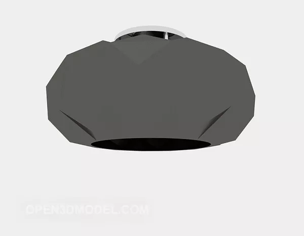 Modern Chandelier Grey Shade 3d model Modern Chandelier Grey Shade 3d model