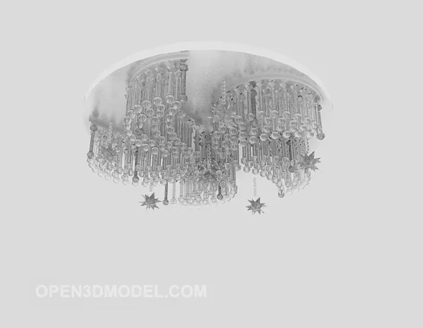 Twist Crystal Chandelier 3d model Twist Crystal Chandelier 3d model