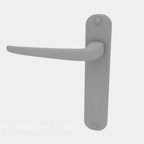 Door Handle Grey Meatal 3d model