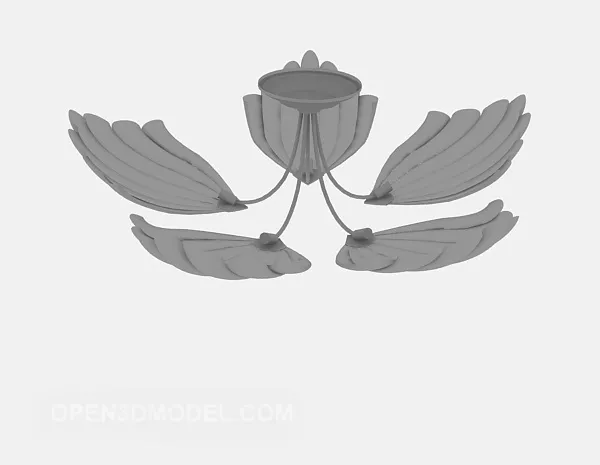 Personality Chandelier Leaf Shaped 3d model Personality Chandelier Leaf Shaped 3d model