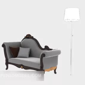 European Style Lounge Sofa 3d model
