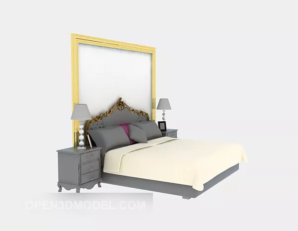 Bed Blanket Wrinkle Style 3d model