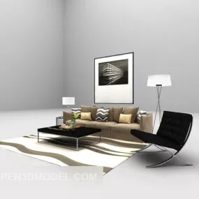 Modern Style Sofa 3d model