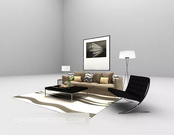 Modern Style Sofa 3d model Modern Style Sofa 3d model