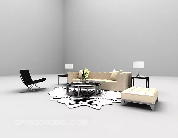 Modern Style Sofa Modern 3d model Modern Style Sofa Modern 3d model