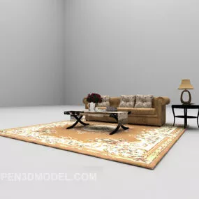 European Style Sofa Large 3d model