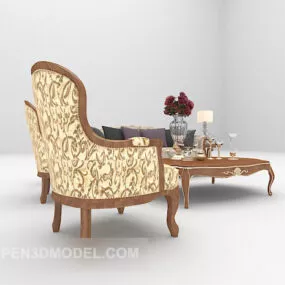 Light European Sofa Furniture 3d model