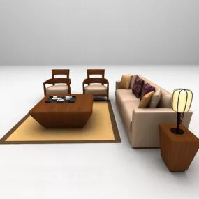 Sofa Furniture Simple Set 3d model