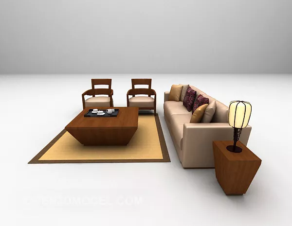 Sofa Furniture Simple Set 3d model Sofa Furniture Simple Set 3d model