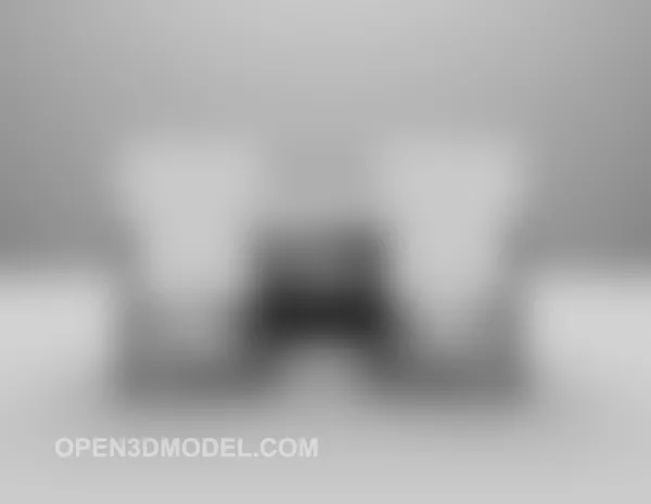 White Sofa Furniture Set 3d model White Sofa Furniture Set 3d model