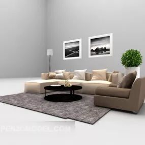 Modern Sofa Chair Carpet 3d model