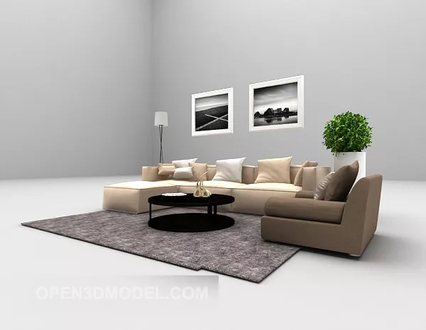 Modern Sofa Chair Carpet 3d model Modern Sofa Chair Carpet 3d model