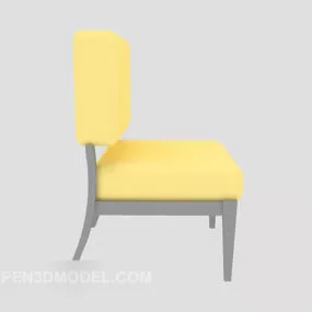 Home Chair Yellow Fabric 3d model