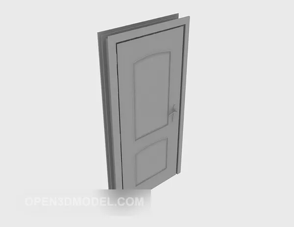 Door With Painting Texture 3d model
