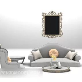 European Camel Sofa 3d model