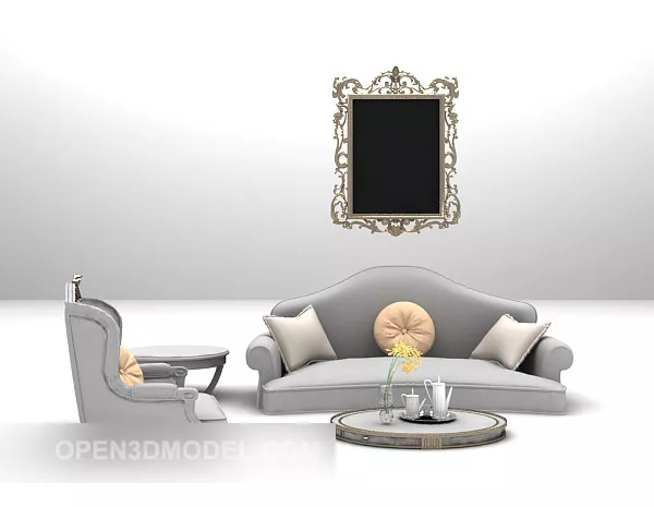 European Camel Sofa 3d model European Camel Sofa 3d model