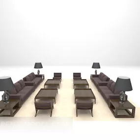 Combination Sofa Table Furniture Pack 3d model