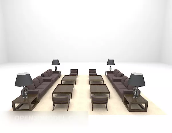 Combination Sofa Table Furniture Pack 3d model Combination Sofa Table Furniture Pack 3d model